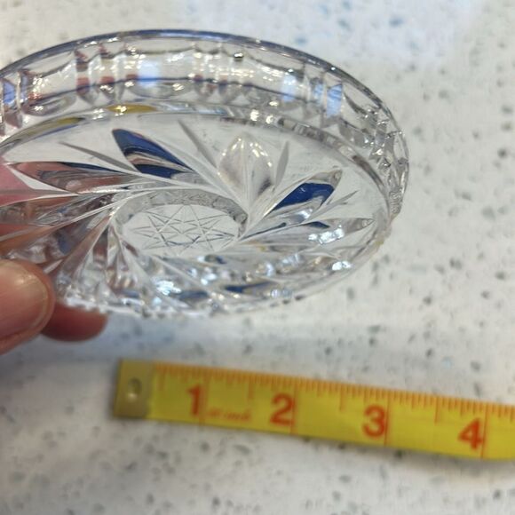 Crystal Coaster Bohemian Pinwheel & Star Pattern 3” Wide - Picture 5 of 7